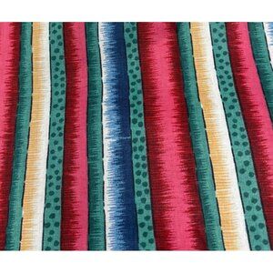 Givenchy Fabric 25"x54" Upholstery Multicolor Stripes Dotted Design